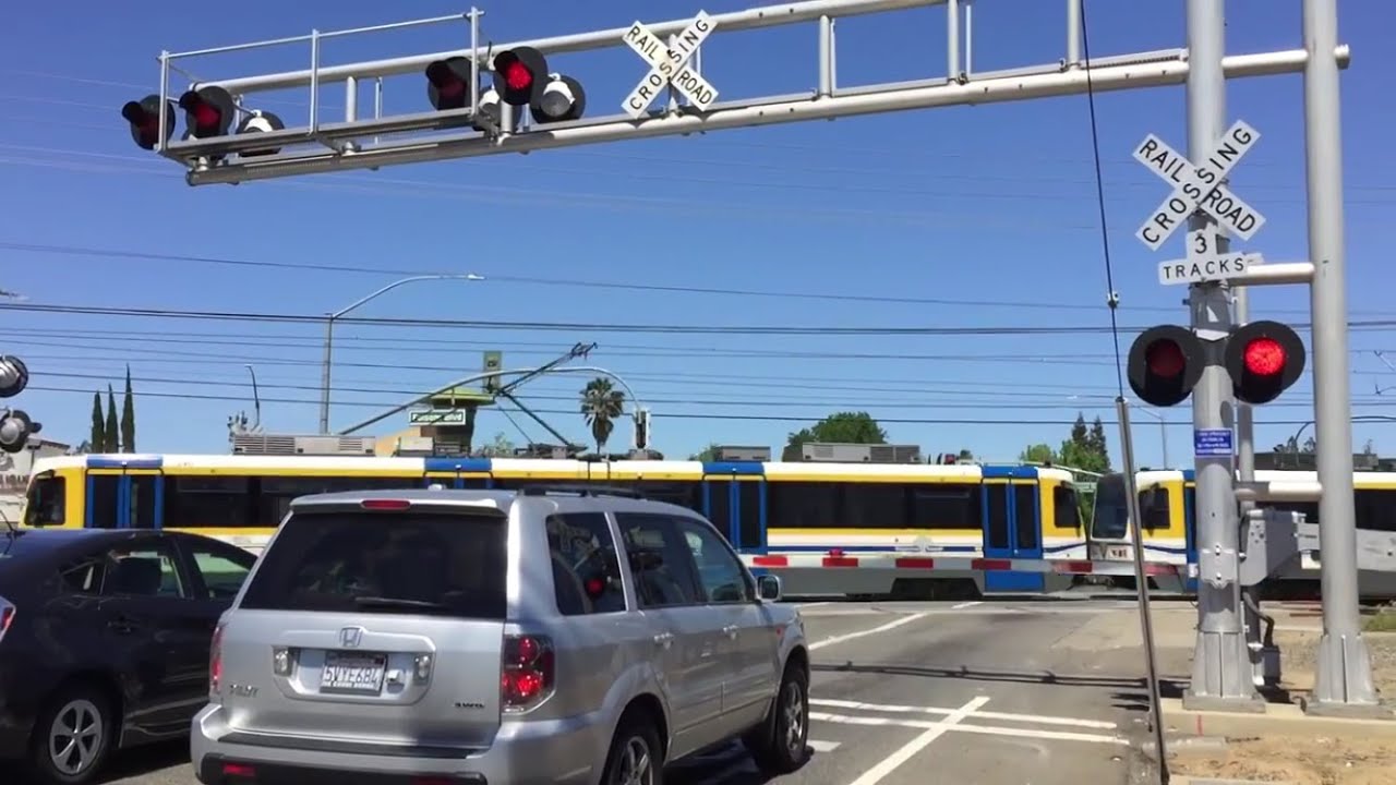 Sacramento Light Rail, Bradshaw Road Crossing, Sacramento CA, April 15