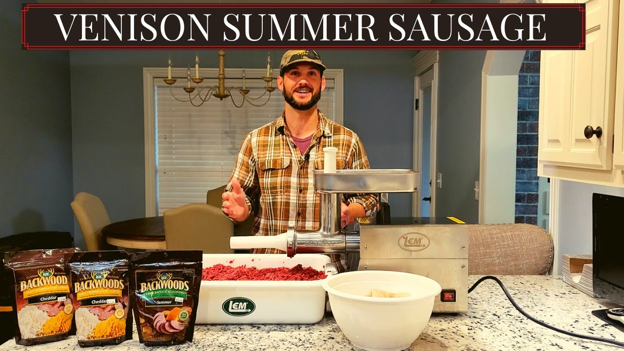 Making VENISON SUMMER SAUSAGE on PIT BOSS ELECTRIC SMOKER YouTube