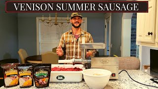 Making VENISON SUMMER SAUSAGE on PIT BOSS ELECTRIC SMOKER