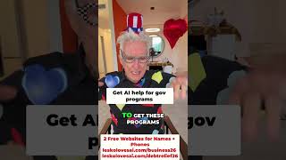 Get AI Help for Govt Programs 2 free webstes for names &