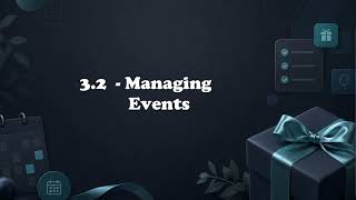 3.2 Managing Events