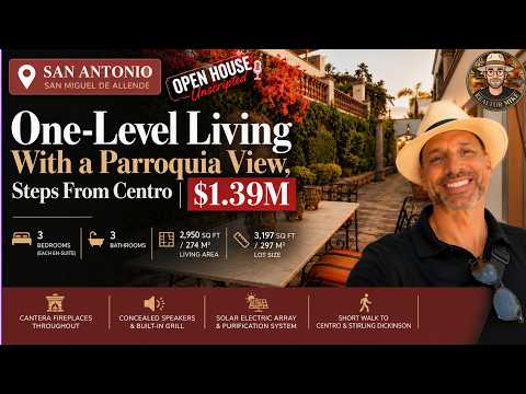 Centro Home for Buyers Who Want One-Level Living & Parroquia Views | $1.39M San Miguel de Allende