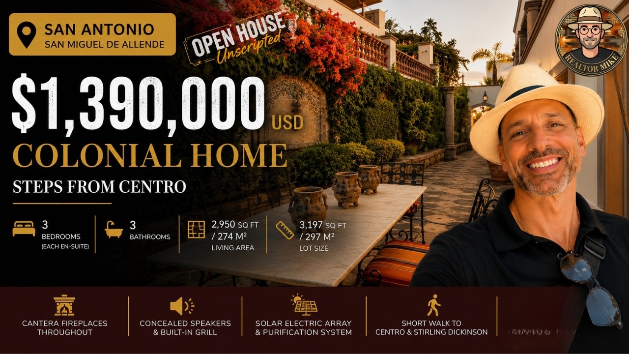 Centro Home for Buyers Who Want One-Level Living & Parroquia Views | $1.39M San Miguel de Allende