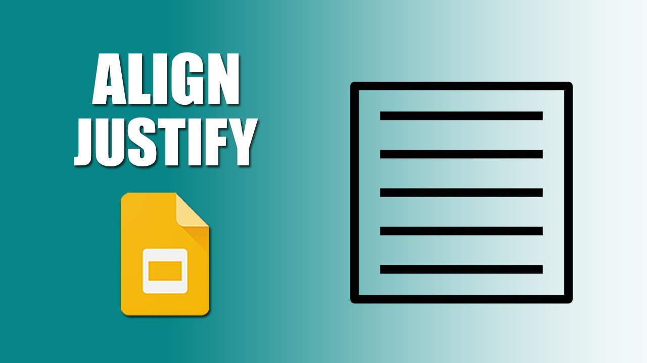 How to align justify in google slides - YouTube