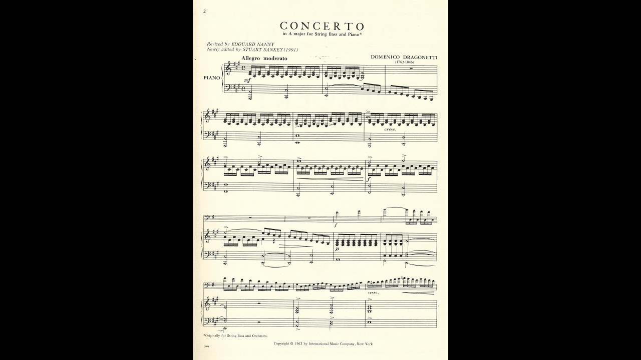 Domenico Dragonetti (Nanny) – Concerto in A major (soloist: Gary Karr)