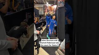 Jalen Brunson And Mitchell Robinson Take The Court For Game 5 Of Knicks-Spurs