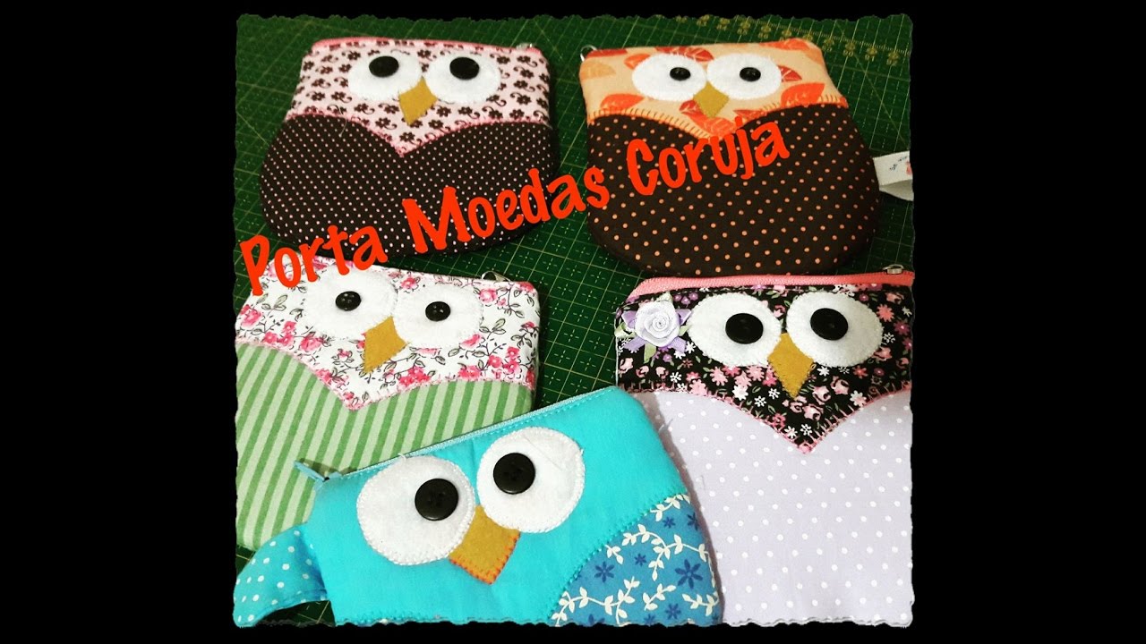 Porta Moedas Coruja Rápido e Fácil