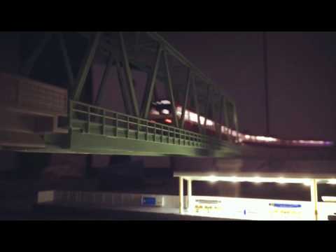 京浜急行Nゲージ 室内灯で夜間走行 KATO製 LEDで駅を自作