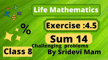 TN class 8 maths chapter 4 Life mathematics ex 4.5 sum 14 , 8th std full book new syllabus