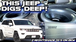 This Jeep Digs DEEP 2 15' Sundown Nightshade Subs on 8,000 Watts Sound System Walk Around & Demo