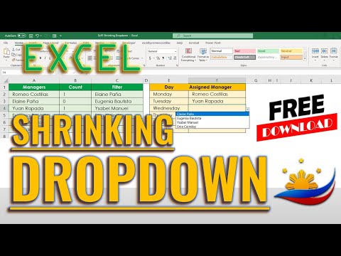 How to Create a Shrinking Dropdown in Excel