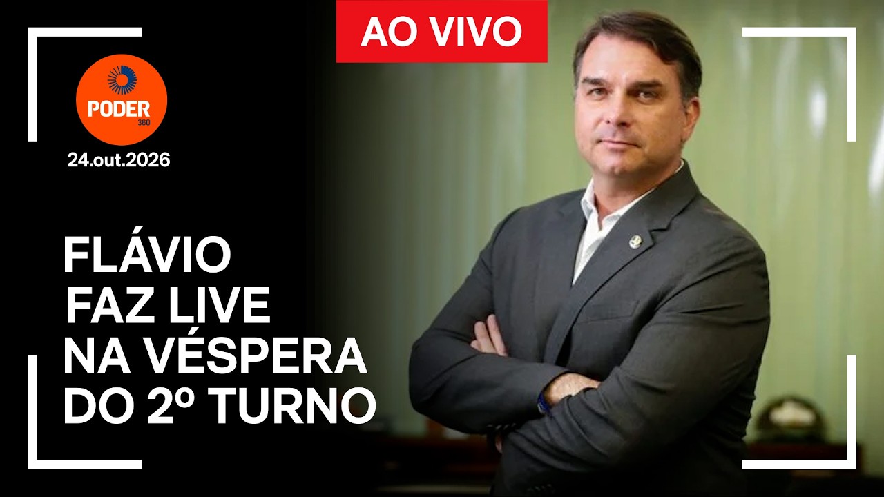 Ao vivo: Flávio faz live na véspera do 2º turno