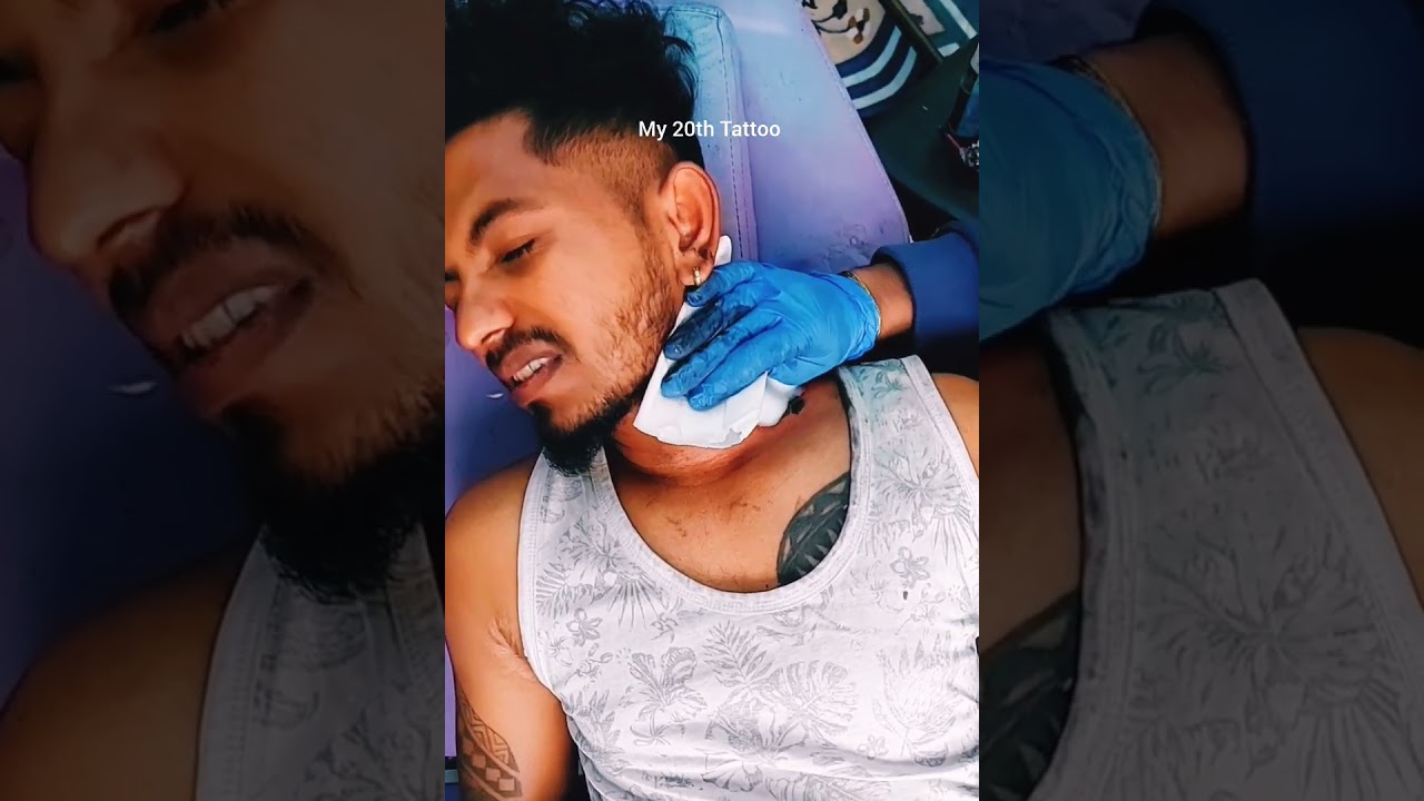 Stylish Rose 🌹 Tattoo On Neck