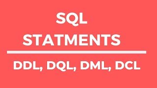 All About SQL Statments | DDL DQL DML DCL