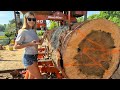 Will this massive red oak log fit our sawmill watch and find out