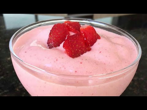 como fazer mousse de morango com gelatina