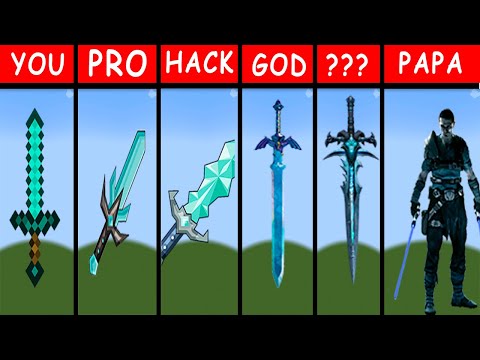 Sword in Minecraft ( NOOB vs GOD vs Your PAPA ) | Pixel Art