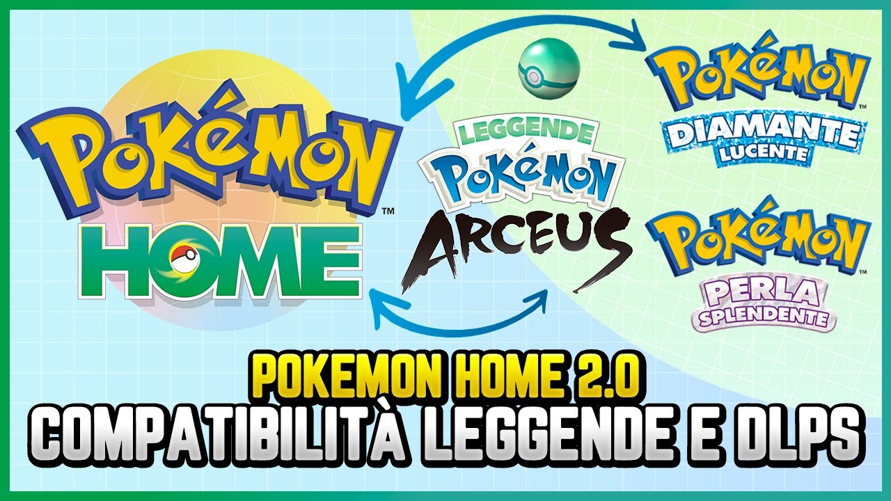 POKEMON HOME V2.0 in arrivo! Compatibilità con Diamante Lucente, Perla Splendente e Leggende Arceus