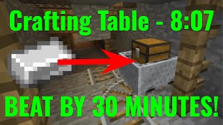 My Luckiest BTW Speedrun | World Record Crafting Table in 8:07