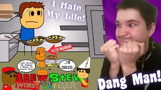 This Video Made Us Believe That @brewstew Is a PIZZA HERO!(…wait){Worst Work Day Ever}REACTION