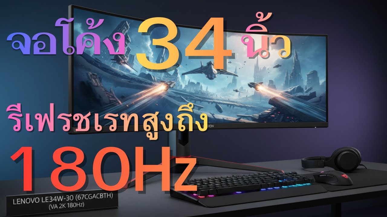 ลองแล้วจะติด จอเกมมิ่ง 34 นิ้ว 180Hz ภาพลื่นจริง