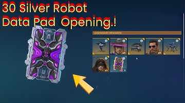 30 Silver Robot Data Pad Opening ! WAR ROBOTS |