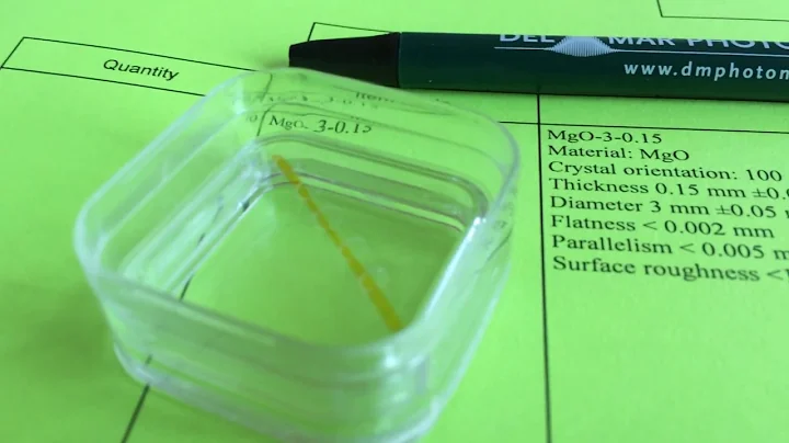 Magnesium oxide (MgO) crystal windows orientation 100 - sales@dmphotonics.com