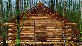 Building An Off Grid Log Cabin Alone Cutting Door And Window Inrafters