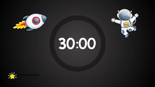 Space Timer – 30 Minutes Countdown Timer With Music | Classroom Timer For Kids