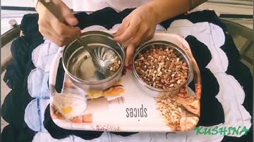 Transferring beans with ladle