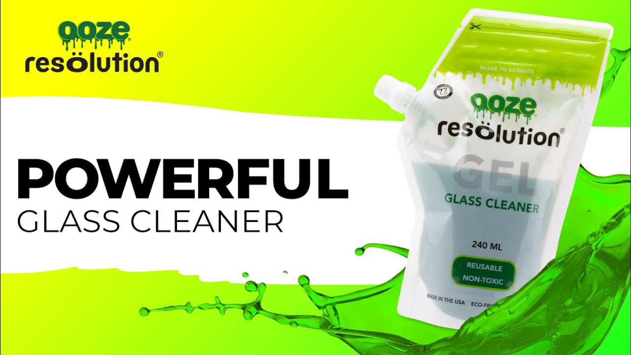 Ooze Resolution Gel Glass Cleaner - 240ml - Green | Only At OozeLife