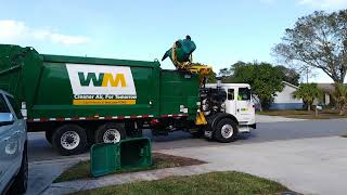 Silly Trash Truck throwing Garbage bins around!
