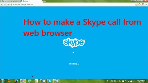 How to make a Skype call from browser