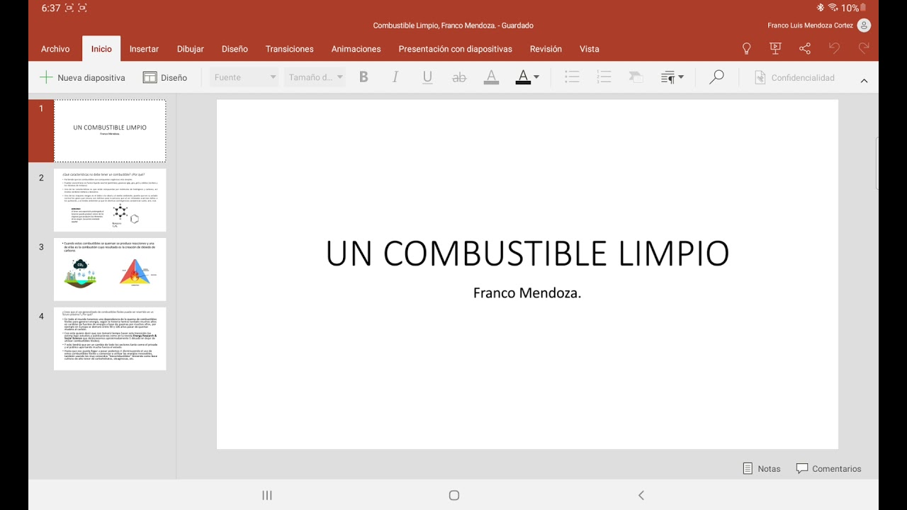 Prta. 3 y 4 - UN COMBUSTIBLE LIMPIO - QUÍMICA ORGÁNICA.