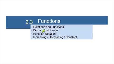 College Algebra 2.3, Part 1