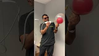 How many balloons will pop with a powerful laser dermatologist