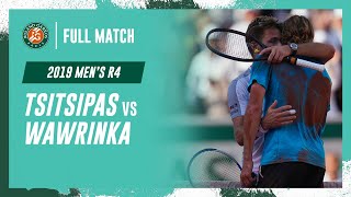 Wawrinka vs Tsitsipas 2019 Men's round 4 Full Match | Roland-Garros