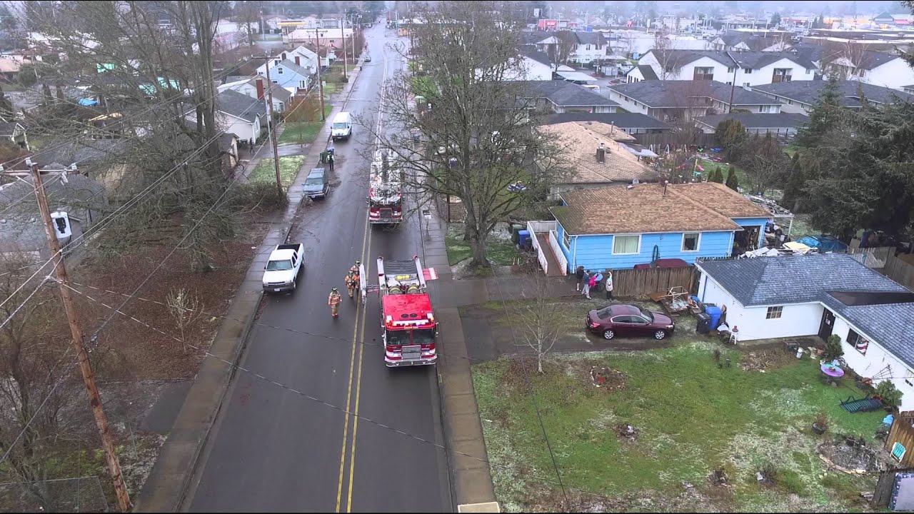 Drone footage of Salem Oregon Structure Fire 1/4/16 YouTube