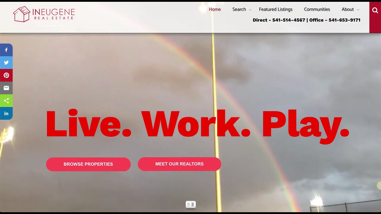 Eugene Oregon Real Estate Agency website - InEugene Real Estate