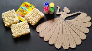 Unique Wall Hanging Craft Using Cardboard and Maggie | Home Decoration Ideas