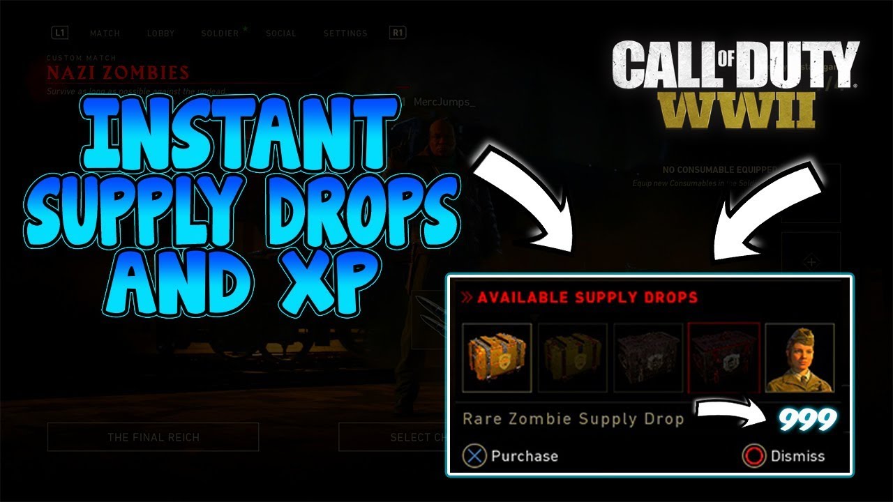 COD WW2 INSTANT MASTER PRESTIGE & SUPPLY DROP GLITCHES WITH LOTS OF RARE SUPPLY DROPS & XP COD