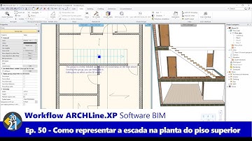 Workflow ARCHLine.XP Software BIM - Ep. 50 - Como Representar a Escada em Planta no Piso Superior