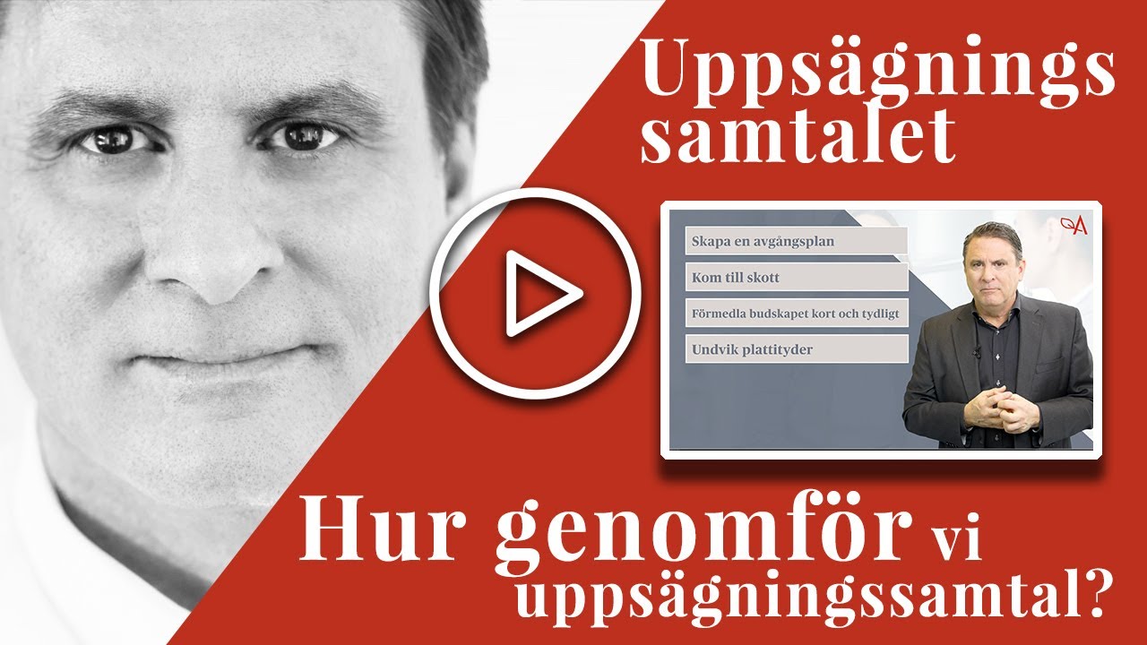 Uppsägningssamtal - Att säga upp personal