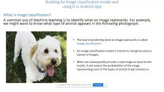 Training image classification model with custom dataset and using it in android app.