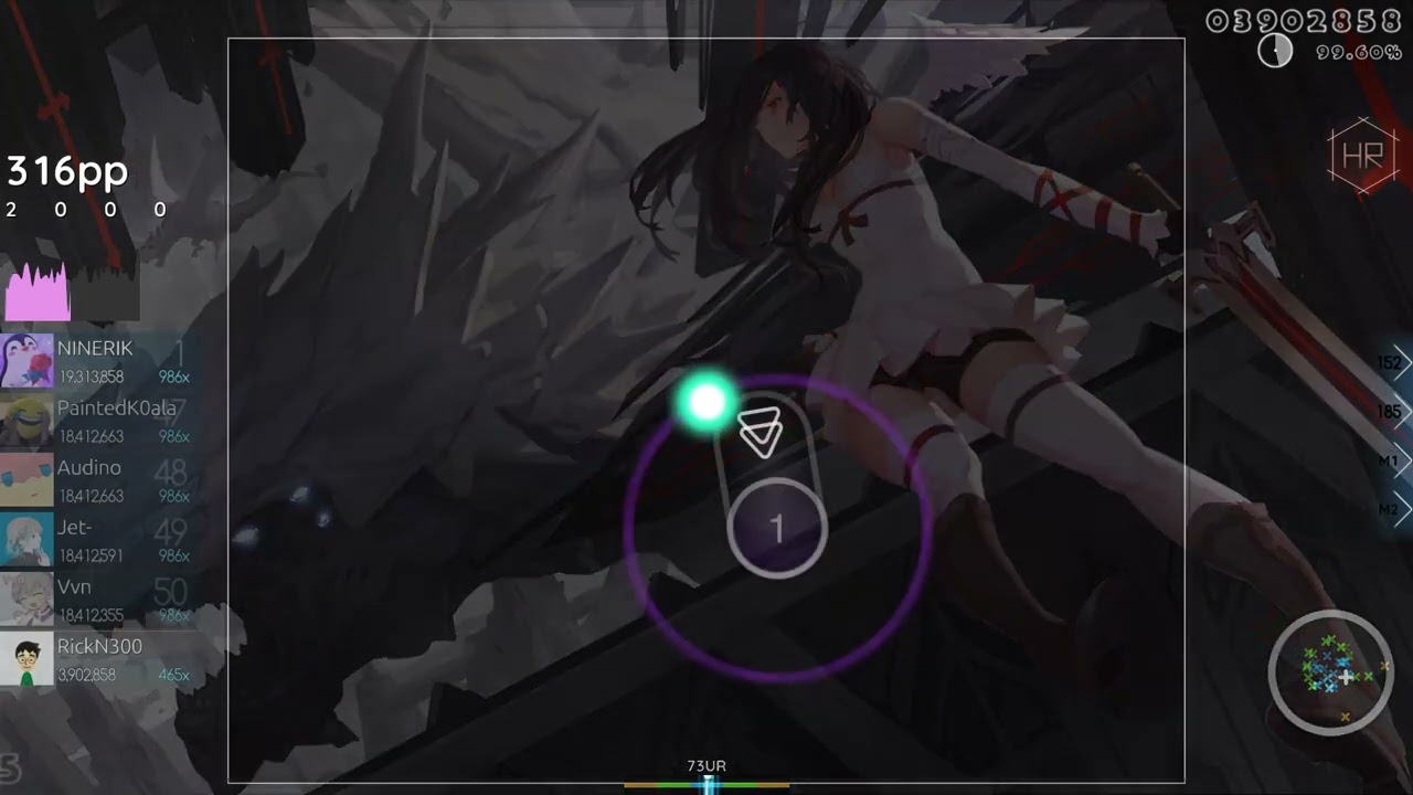 【osu!】 Xevel [Extreme] +HR 99.5% 421pp 1sb