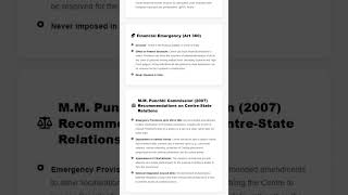 Emergency Provisions and their effect on the Federal Structure