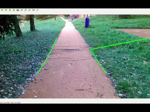 Recognition of pavement boundaries - openCV ROS