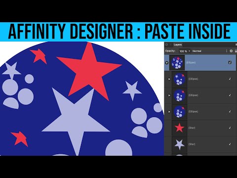 How To Paste Inside Shapes In Affinity Designer Tutorial | Graphicxtras