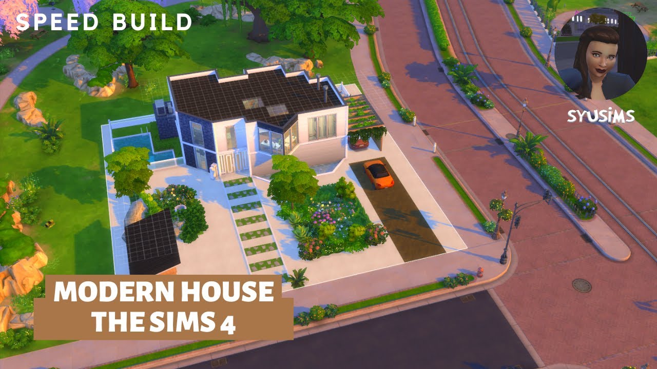 BIG MODERN HOUSE IN THE SIMS 4 | NO CC | SPEED BUILD - YouTube