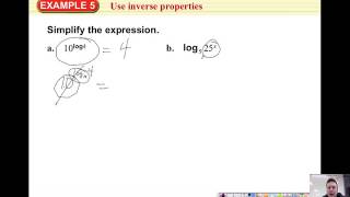 Alg 2 Section 7-4 (part2) Logarithms